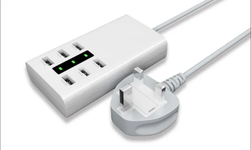 Многопортовое Зарядное устройство USB Tinhofire 6-портовое зарядное для путешествий