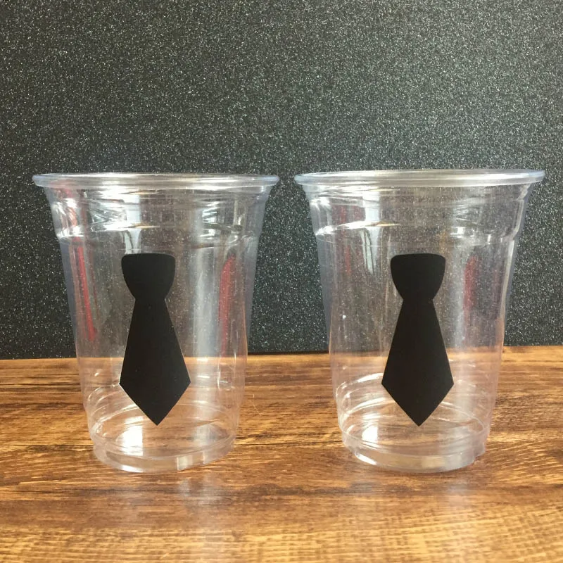 24 шт./лот виниловые наклейки на день рождения ребенка с прозрачными чашками 12