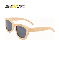 hot sale black bamboo wooden sunglasses men uv400 polarized driving glasses lunettes de soleil homme 6104