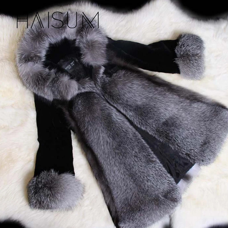 2018 прямые продажи полная юбка однобортный искусственный длинный Новый мех