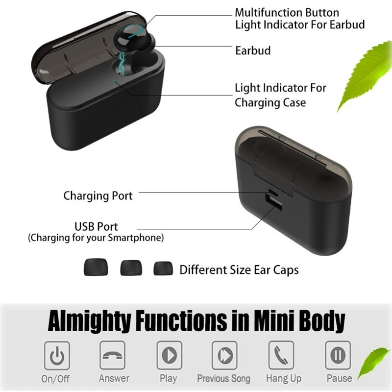 Беспроводные наушники HAZZEL Bluetooth 5 0 Blutooth гарнитура Handsfree спортивные игровая для