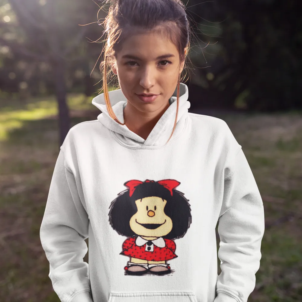Mafalda худи чехлы для телефонов скины Mafalda толстовки темно-синие сексуальные толстовки женские более размера с длинным рукавом Уличная одежда пуловер худи