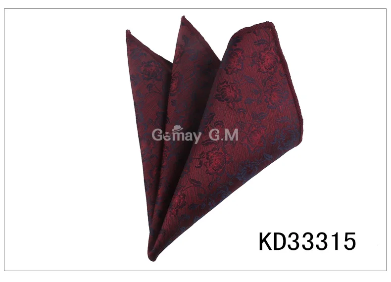 KD33315 Пейсли Карманный квадратный цветочный платок для костюмов 25 см* 25 см Hankies для мужчин и женщин Брендовые костюмы карманные мужские платки - Цвет: KD33315