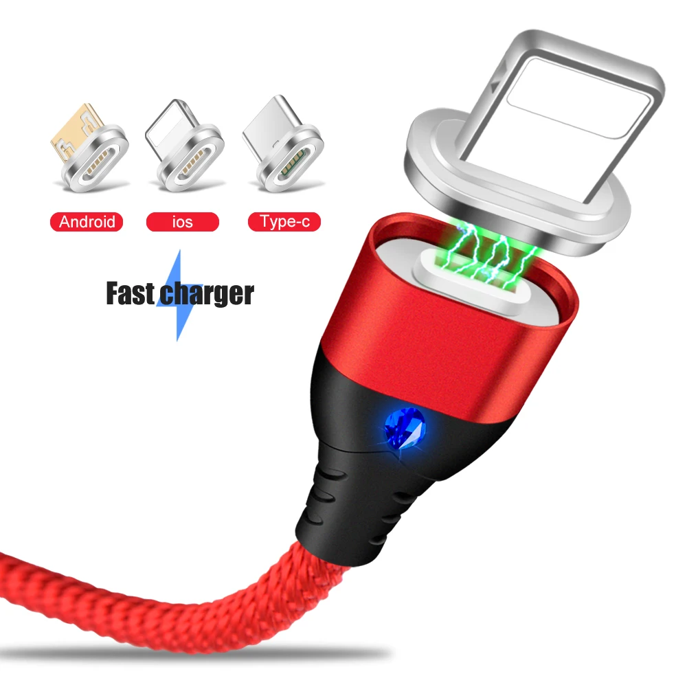Олаф 3A Магнитный кабель для iPhone Micro usb type-C кабель адаптер Быстрая зарядка кабель для samsung xiaomi LG кабель для мобильного телефона 2 м