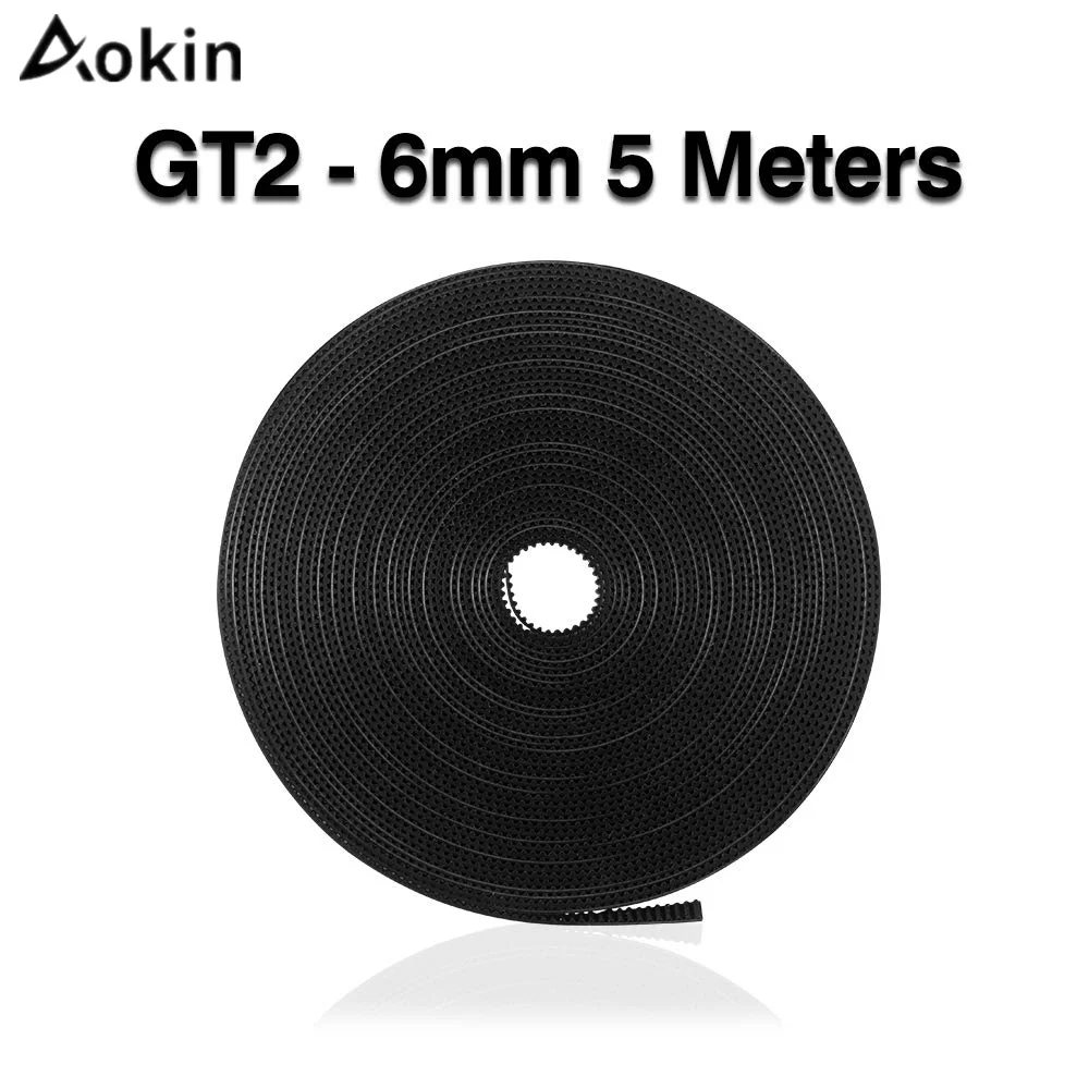 

Aokin GT2 Belt For 5 Meters GT2 Timing Belt 6mm Width Fit For 3D Printer RepRap Mendel Rostock Prusa Creality CR-10 Ender 3 Anet
