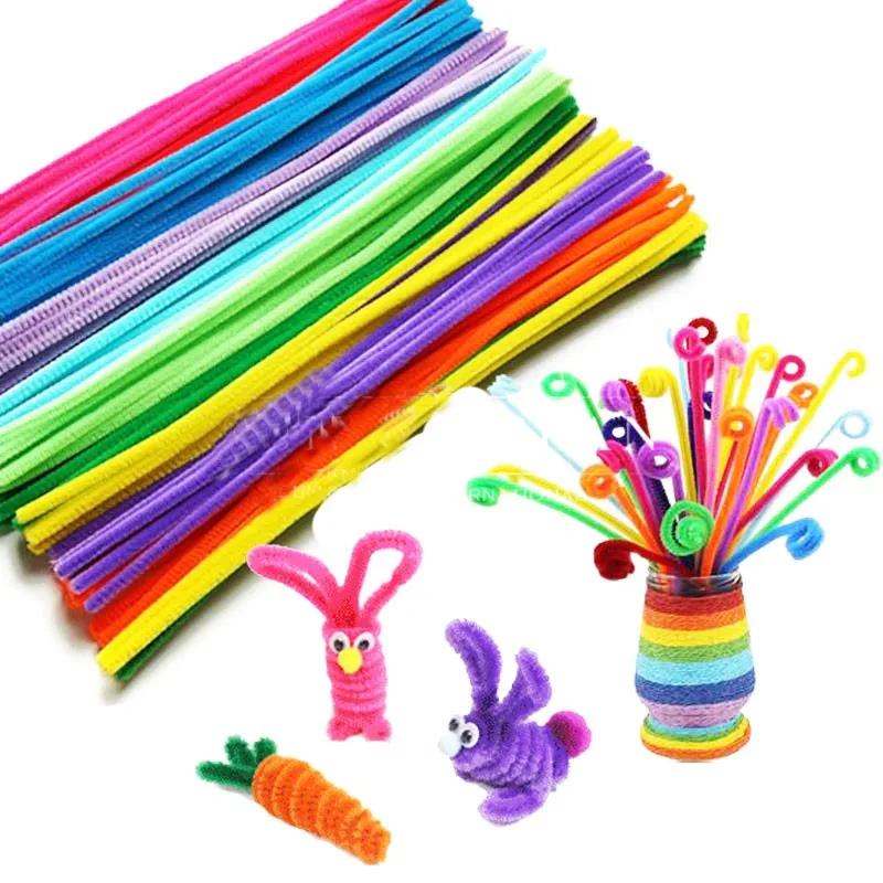 200pcs kids crafted DIY rainbow stick Colors Stems Plush Kindergarden Education Toys Handmade Craft Creativity Devoloping toy | Игрушки и