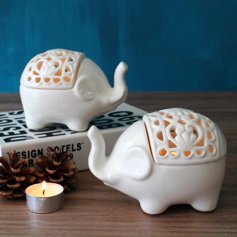 Керамический полый подсвечник Lucky Elephant tea Light подставка для свечей свадебный