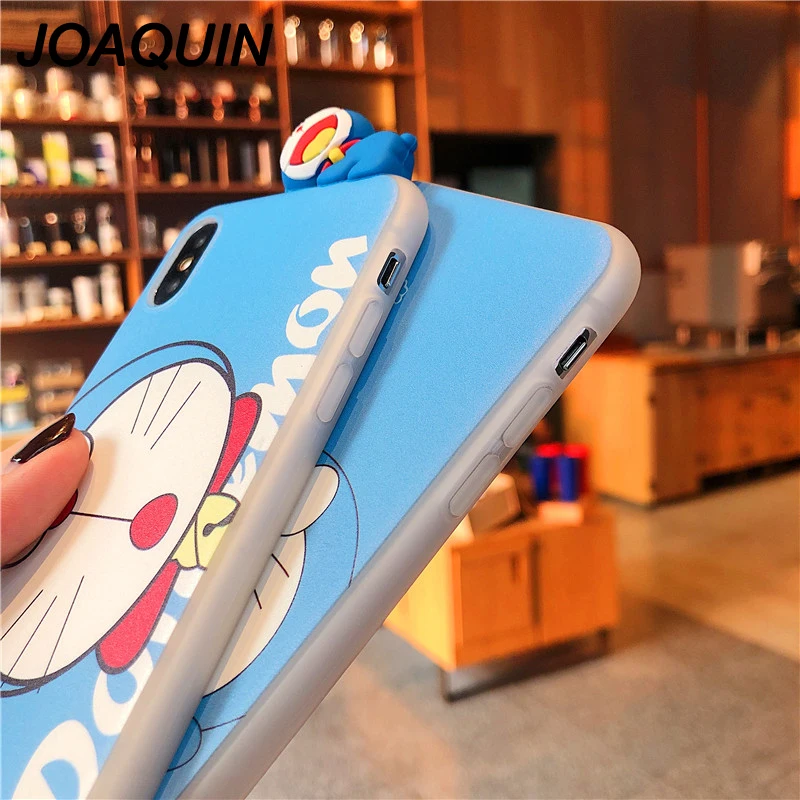Модный милый 3D Doraemon мягкий TPU кукольный чехол для Apple iPhone X XS XR Max 8 7 6 6S Plus |