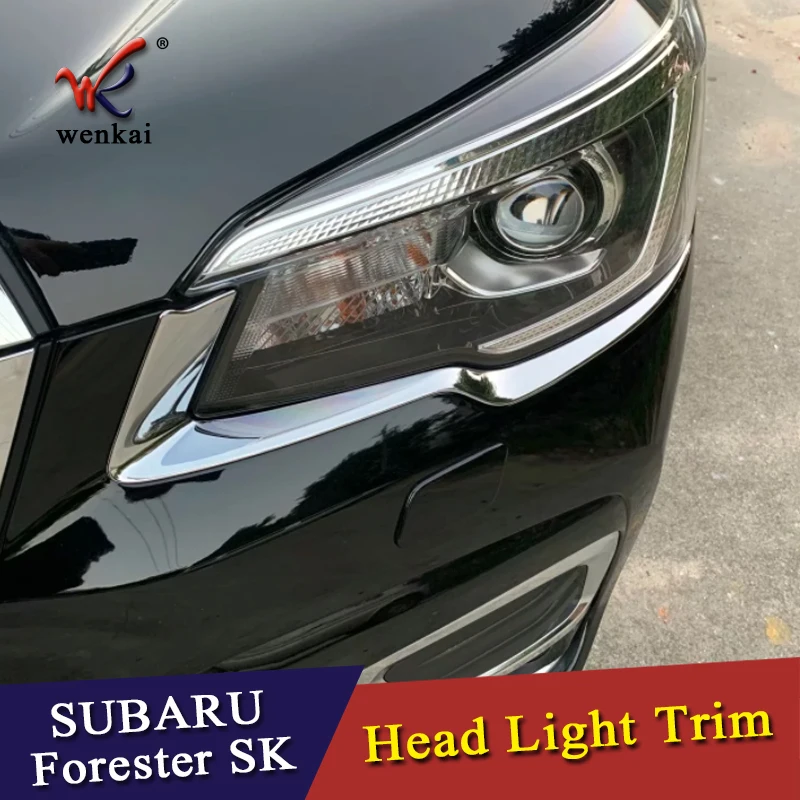 Крышка на передний светильник для Subaru Forester SK 2018 2019 хромированный переднюю лампу
