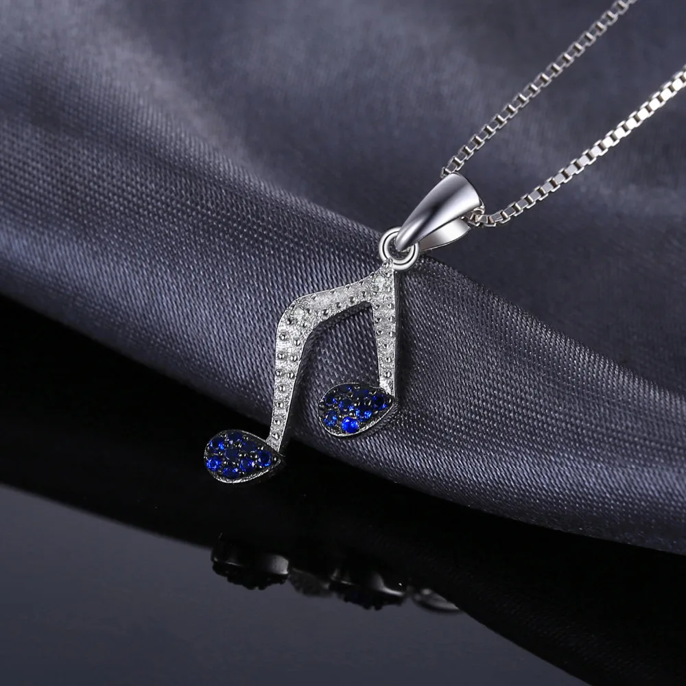 JewelryPalace создан синий шпинели Примечание Шарм кулон и цепочки ожерелья Модные 925