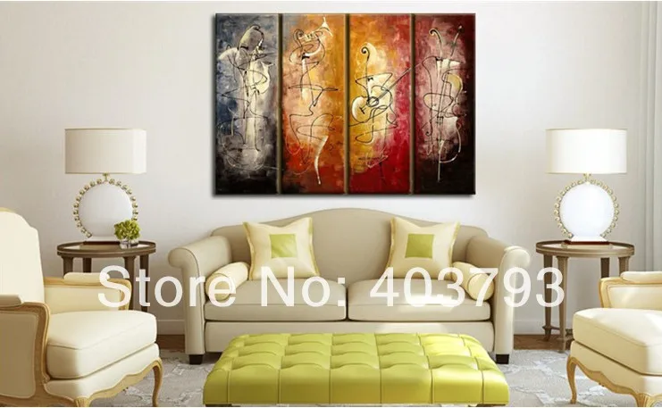 

moder fashion oil paintings on canvas abstract music man for living room bedroom decoration free shipping