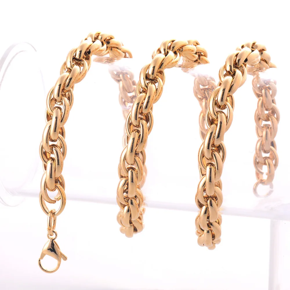 Цепь из нержавеющей стали высокого качества ширина 9 мм ожерелье 316L в стиле панк