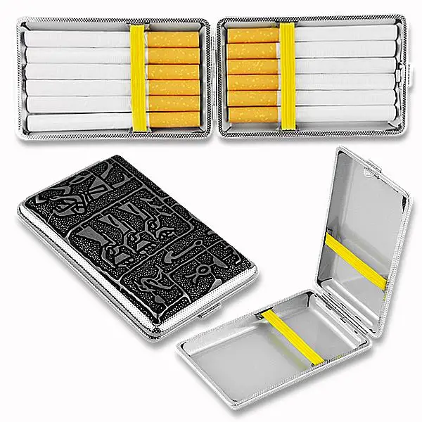 Винтажный чехол для сигарет WITUSE жесткий металлический табака сигар 12