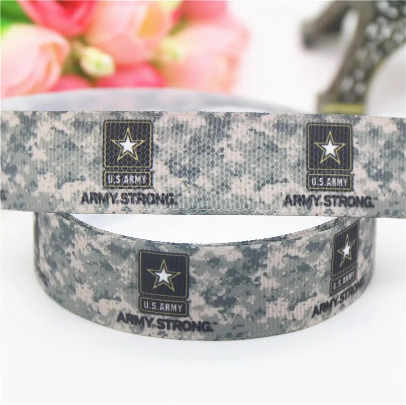 DHK 7/8 '' Микки линии land army camo напечатаны корсаж ленты hairbow головной убор украшения оптом 22 мм S672 - Цвет: 6
