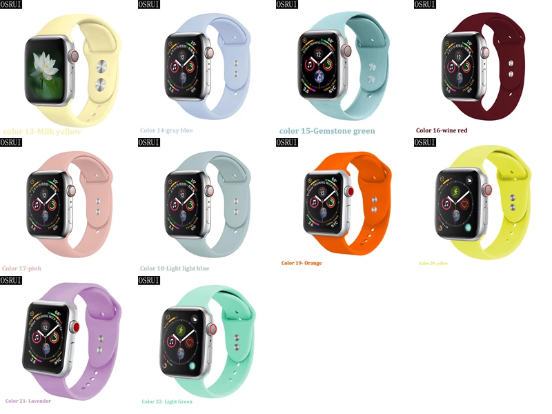 Ремешок для apple watch correa 42 мм 38 мм iwatch серия 44 мм 40 мм 5 4 3 спортивный силиконовый браслет аксессуары для apple watch