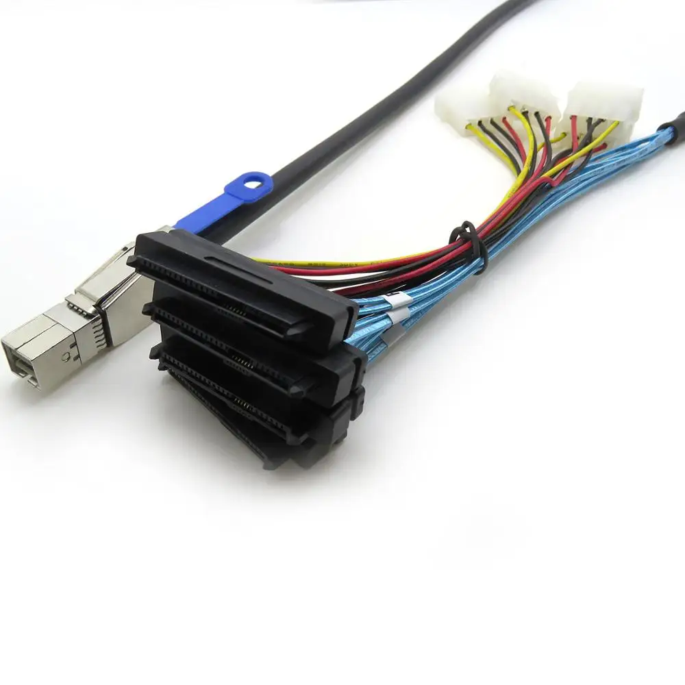 Mini SAS HD (SFF-8644) до 4xsas 29-контактный разъем (SFF-8482) с 4-контактным кабелем для передачи