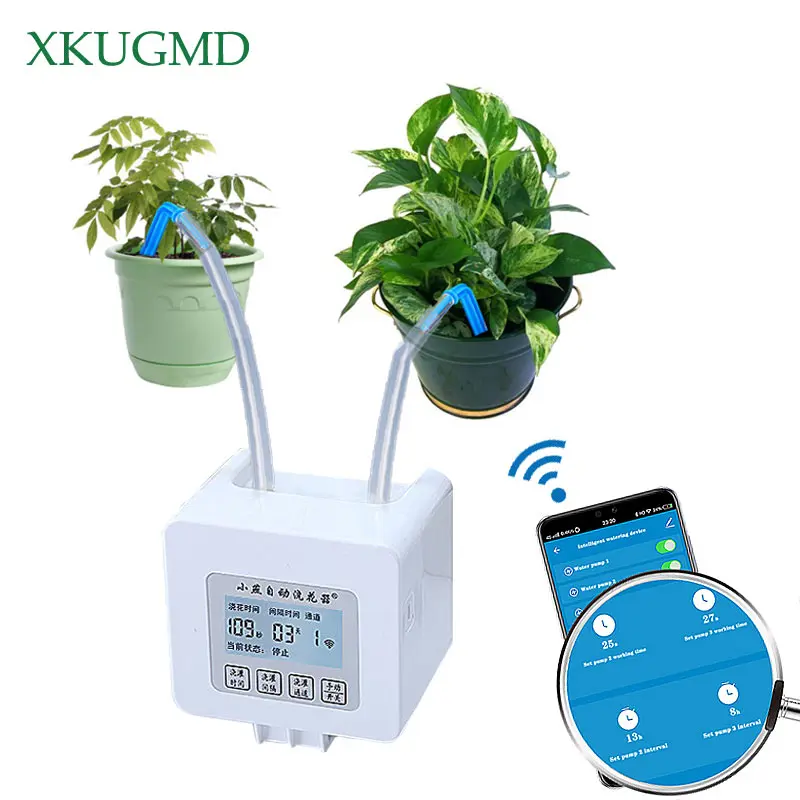 Приложение Smart Wifi пульт дистанционного управления многоканальный Капельное орошение садовое растение Utomatic Капельное орошение система водяной насос таймер инструмент
