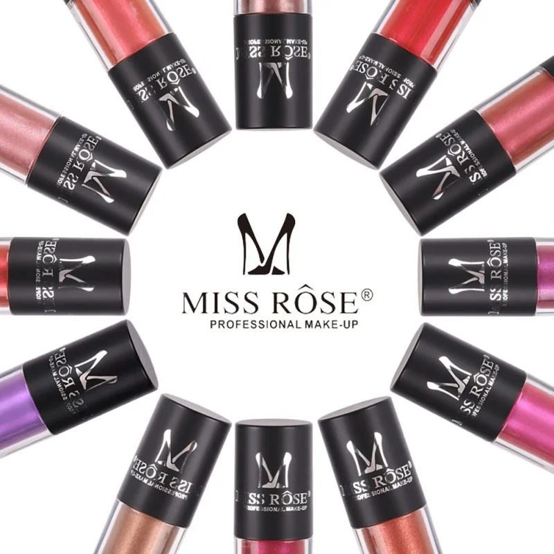 MISS ROSE брендовые долговечные блестящие пигменты для губ Матовая жидкая губная