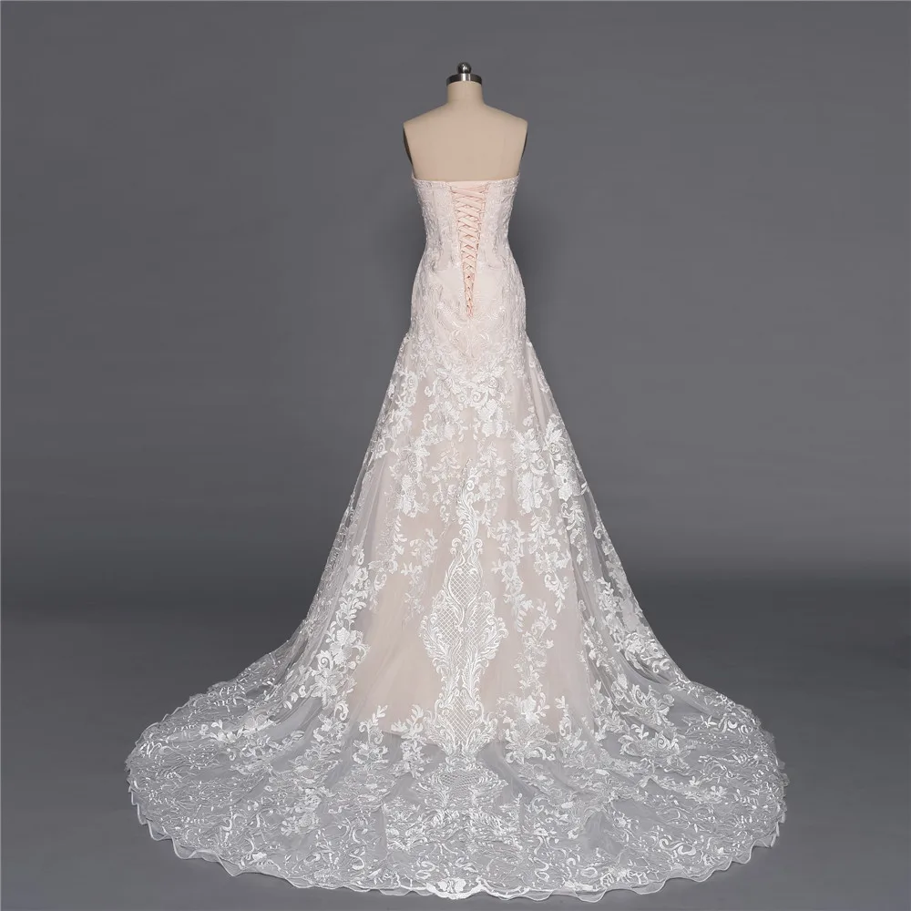 Реальное фото свадебное платье цвета шампанского женское с юбкой-годе дешевые