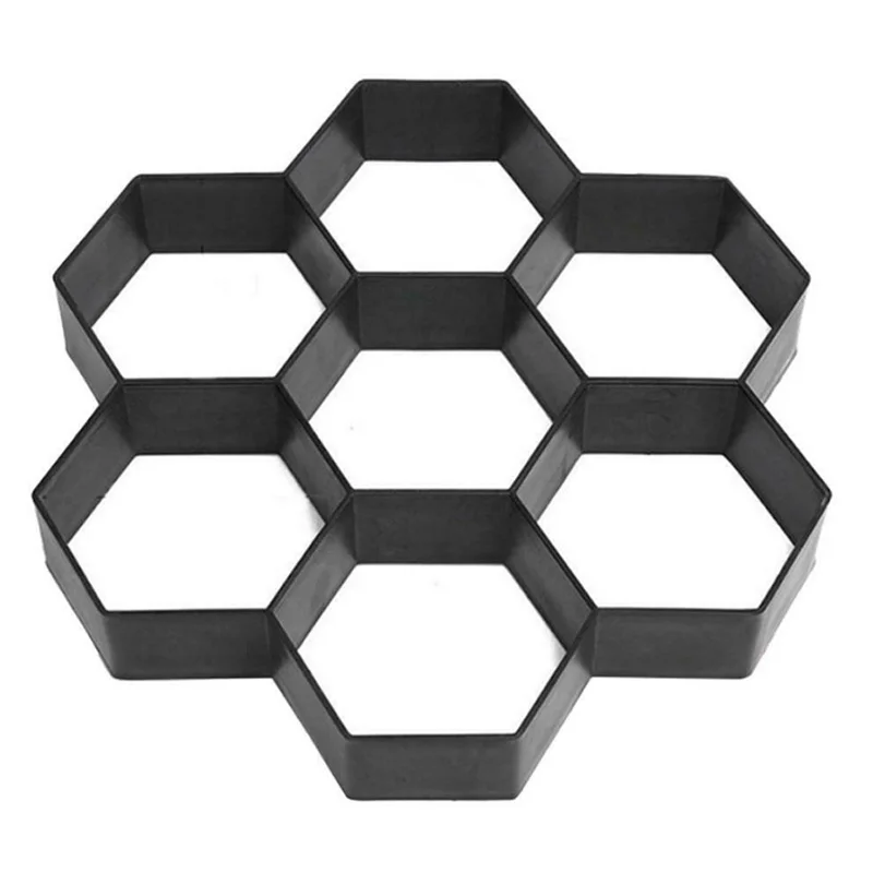 Розовый Путь DIY тротуарной формы сад бетонные формы для камня пластиковый дорожный цементный плесень садовая дорожка бетонные формы - Цвет: Розовый