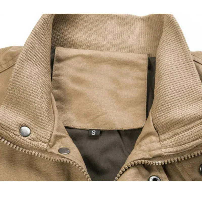 

Army green air force pure cotton jacket men plus size stand collar coat for autumn winter