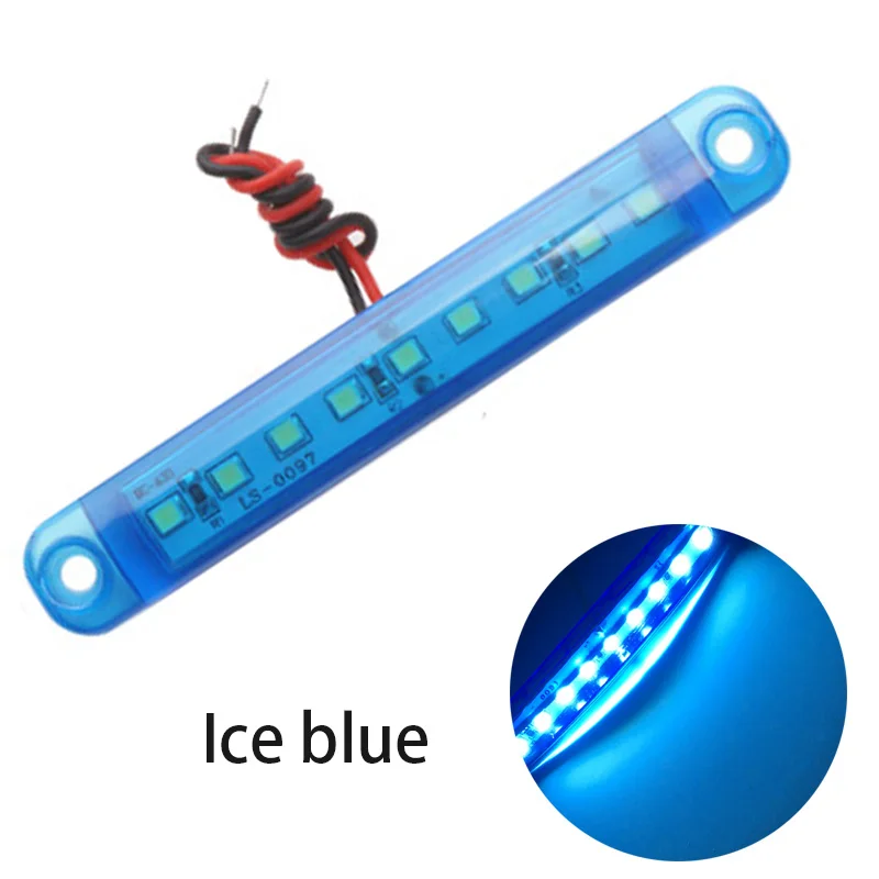 Ice blue RXZ 10 шт. 24 В 9SMD светодиодные фары для грузовиков маркер светильник автомобильный Автобус Грузовик боковой маркер индикатор прицеп светильник задний боковой фонарь - Цвет: Ice blue