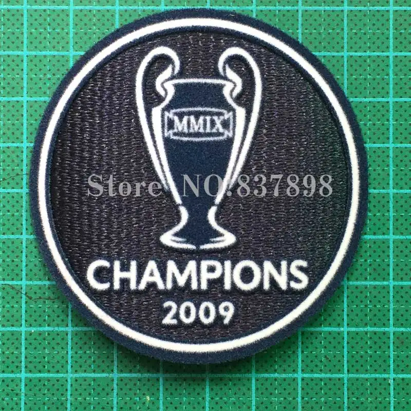 2009 Победитель Лиги чемпионов UCL 030405060708 2009 футбольный значок кашемир Материал бархат - Цвет: 2009