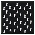 60 см Модный квадратный шарф с мультяшным котом, брендовый шелковый шарф-бандана, женский головной платок с принтом, профессиональный платок, 2021