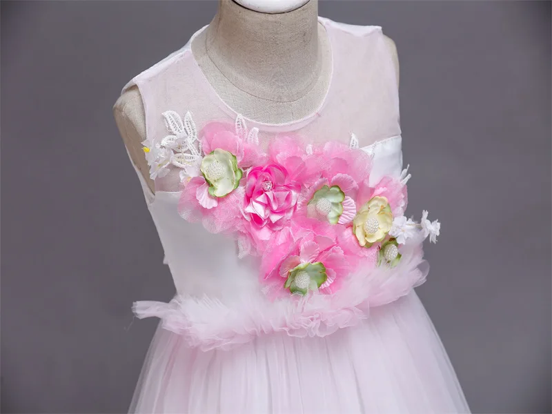 Flowers Teen girls Full dress for Birthday party and wedding Prom Princess Frocks vestidos costumes 6 8 10 12 14 16 Years | Детская