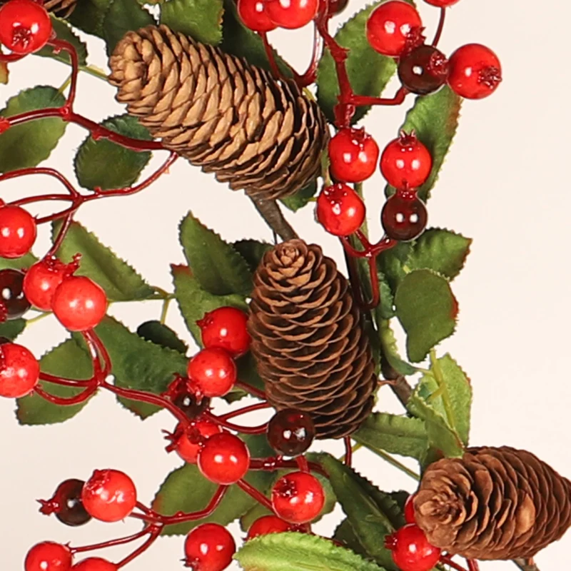 HOYVJOY Big pinecone Рождественское украшение из ротанга искусственная трава зелень plantas