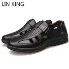 Сандалии женские из натуральной кожи, с перфорацией, летние