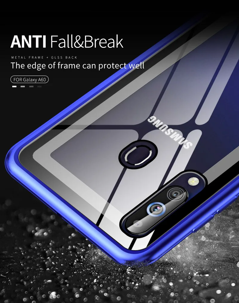 Роскошный металлический чехол с ручным винтом для samsung Galaxy A70 A60 A50 A40 A30 A20 A10, гибридный суперпрозрачный чехол из закаленного стекла
