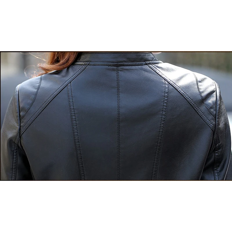 

2020 Spring Autumn leather jacket Women Korean Fashion Pu leather Coat Brand Plus size Shorts Faux Leather Jackets FemaleODFVEBX