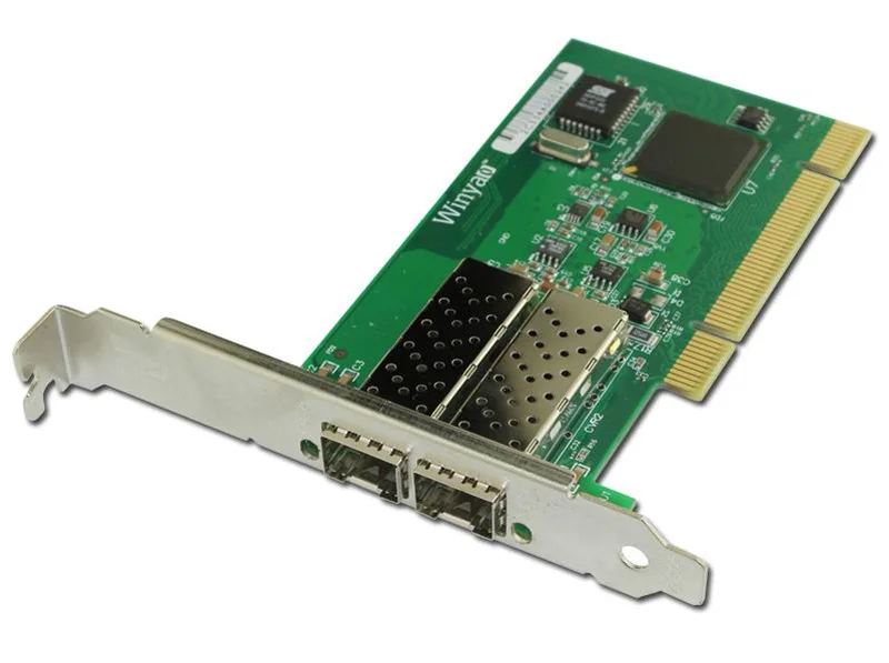 2 Порта SFP Gigabit Fiber Ethernet Адаптер PCI NIC Карты Чипсет 82546 ГБ | Компьютеры и офис