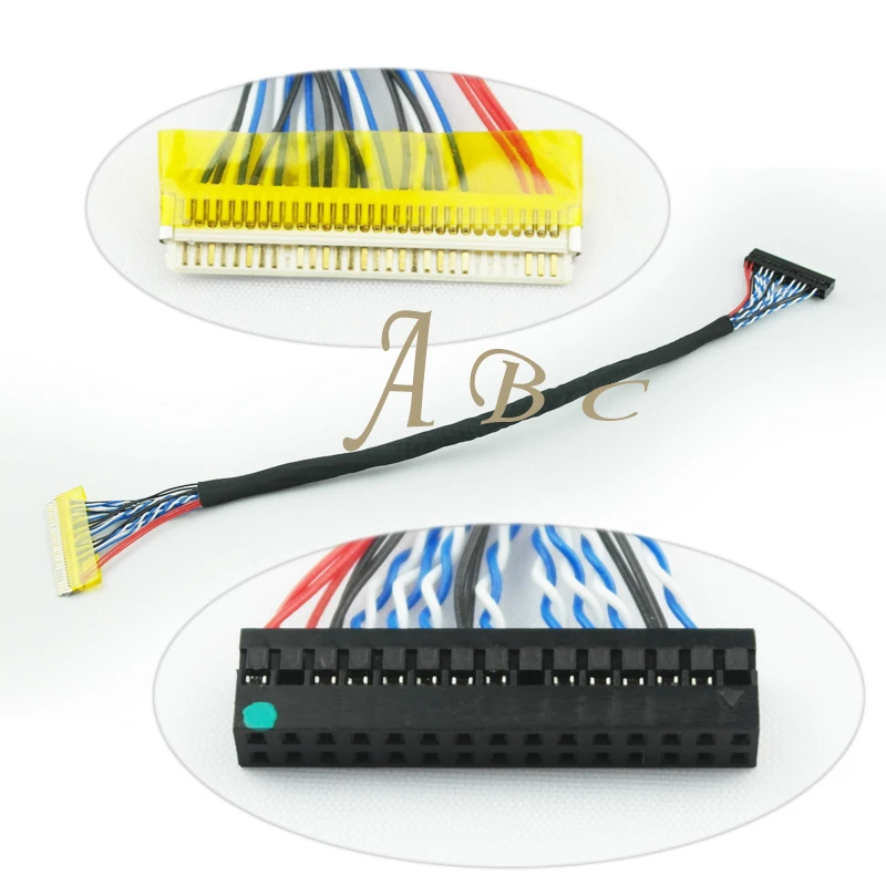 Кабель LVDS 250 мм 1 0 30Pins D6 2 канала 6 бит для 14 17 дюймов JAE светодиодный ЖК дисплей