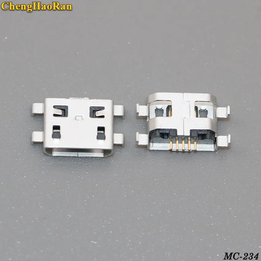 ChengHaoRan 5 шт. микро USB разъем 5pin Тяжелая пластина B Тип гнездовой для мобильного мини