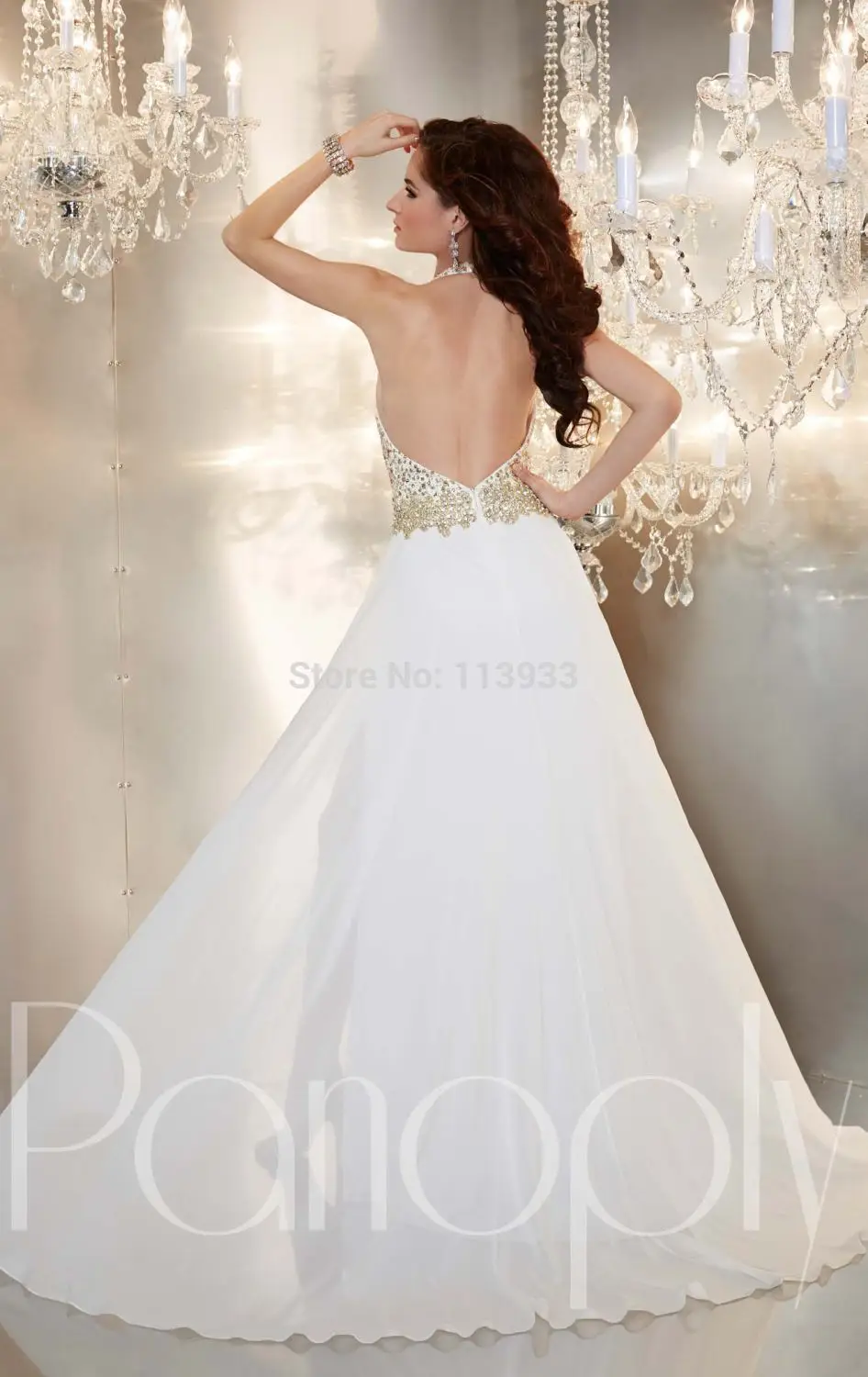 Sexy Plus Size Evening Dresses A-Line Floor-Length Built-In Bra Crystal None Halter Off The Shoulder Sleeveless Natural Chiffon | Свадьбы и