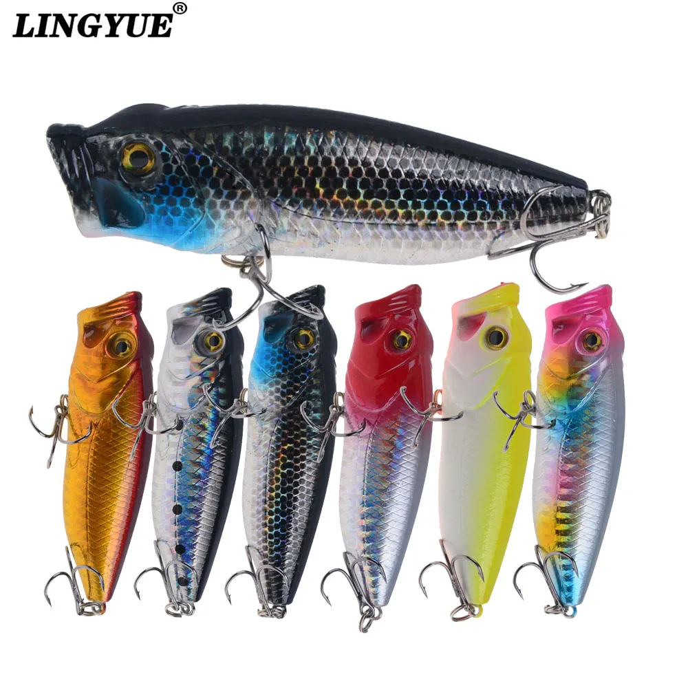 

1PCS Plastic Hard Popper Fishing Lure 8cm 15g Topwater Isca Artificial Bait Crankbait Wobbler Pesca Leurre For Bass Pike