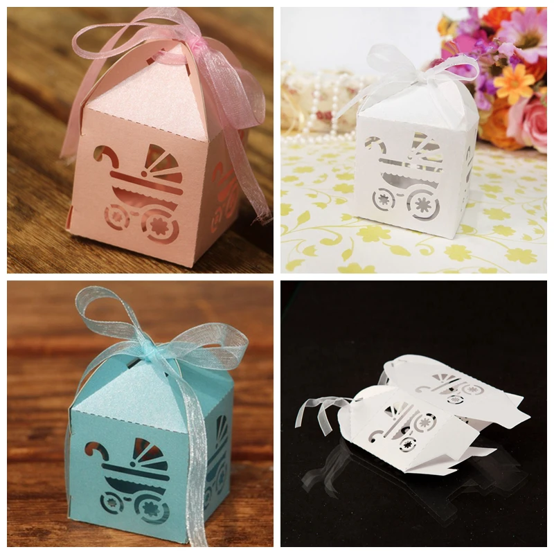KAIZPA 50 шт лазерная CutBaby коляска украшения для вечеринки подарочные коробки дня