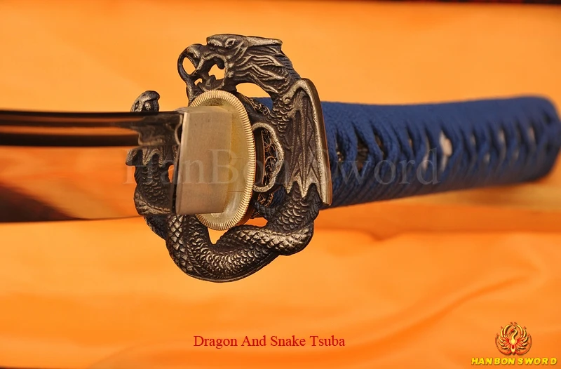 Ручной работы катана японский самурайский дракон и змея меч Кендо 1060