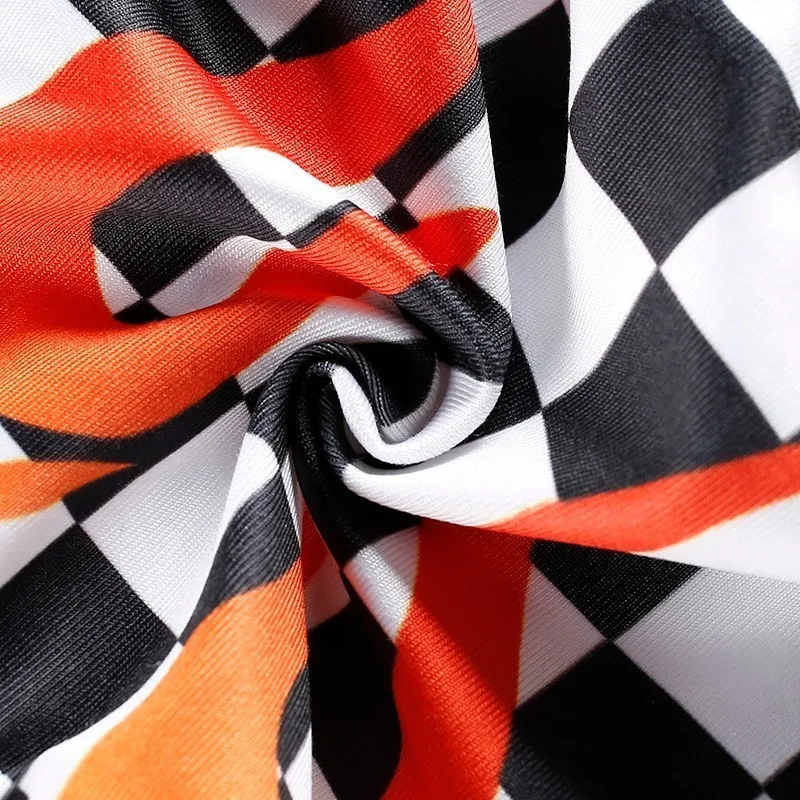 Женский спортивный бюстгальтер сексуальный черно белый клетчатый Топ без