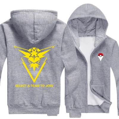 3 Новые толстовки для мужчин и женщин для Аниме Pokemon Team Mystic Valor Instinct дизайн толстовка унисекс пальто толстовка - Цвет: 3
