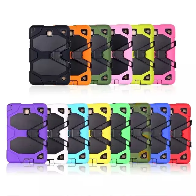 3 в 1 армированный силиконовый гибридный прочный чехол с подставкой для больших