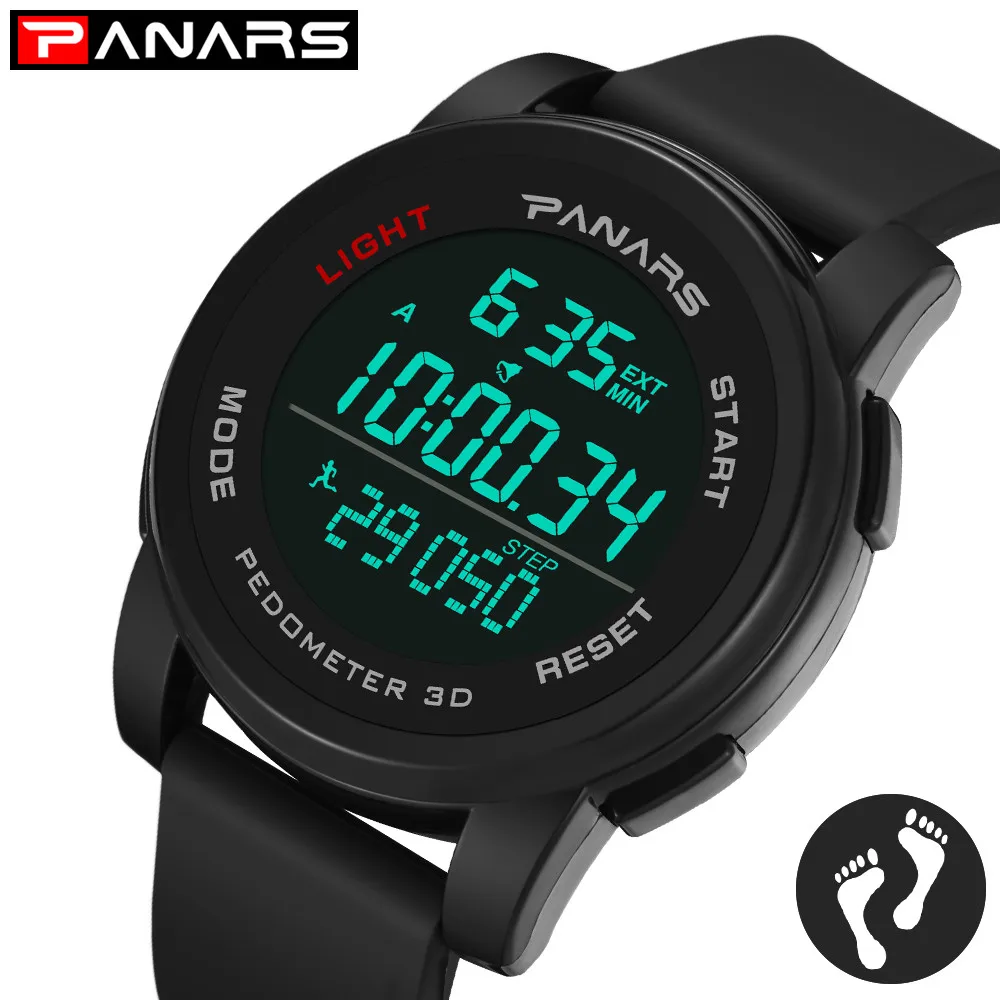 Мужские Цифровые часы s водонепроницаемые спортивные электронные наручные для