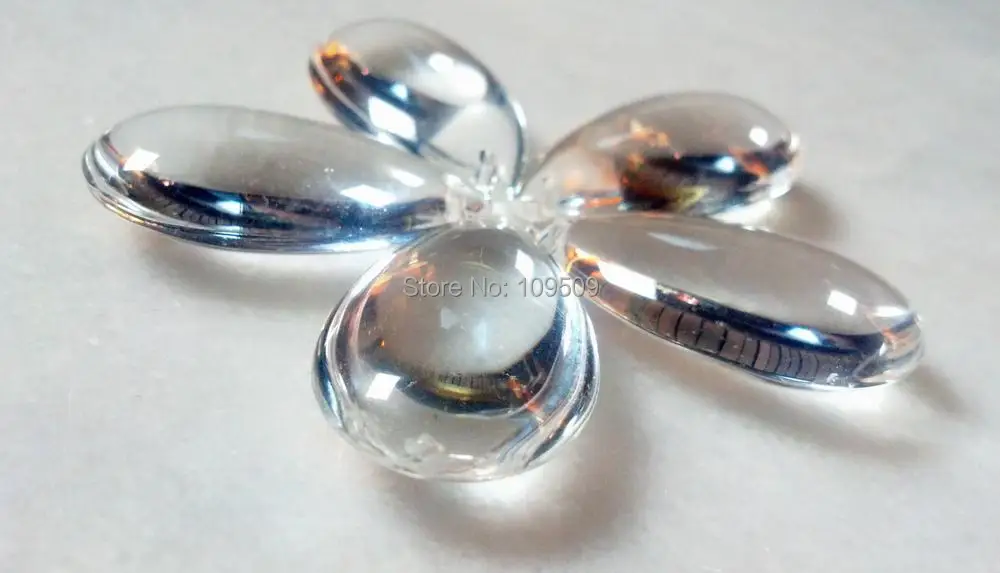 Бесплатная доставка 15 шт 38 мм люстра кристально чистая гладкая слеза миндаль