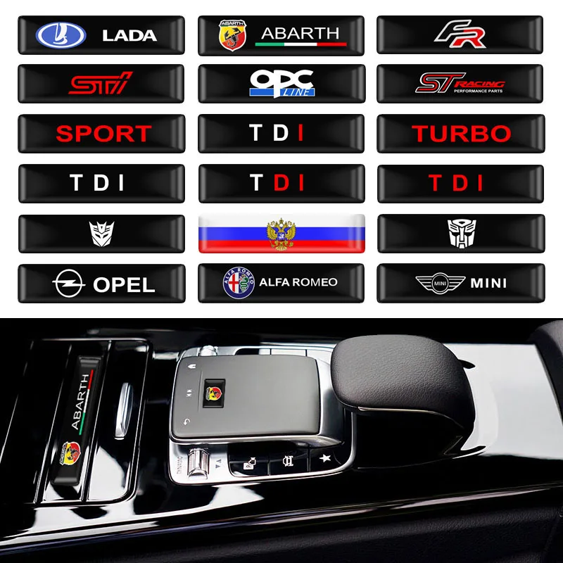 10 шт. декоративные наклейки на балки автомобиля для LADA FR KIA STI OPC ST SPORT ABARTH TURBO TDI OPEL BMW