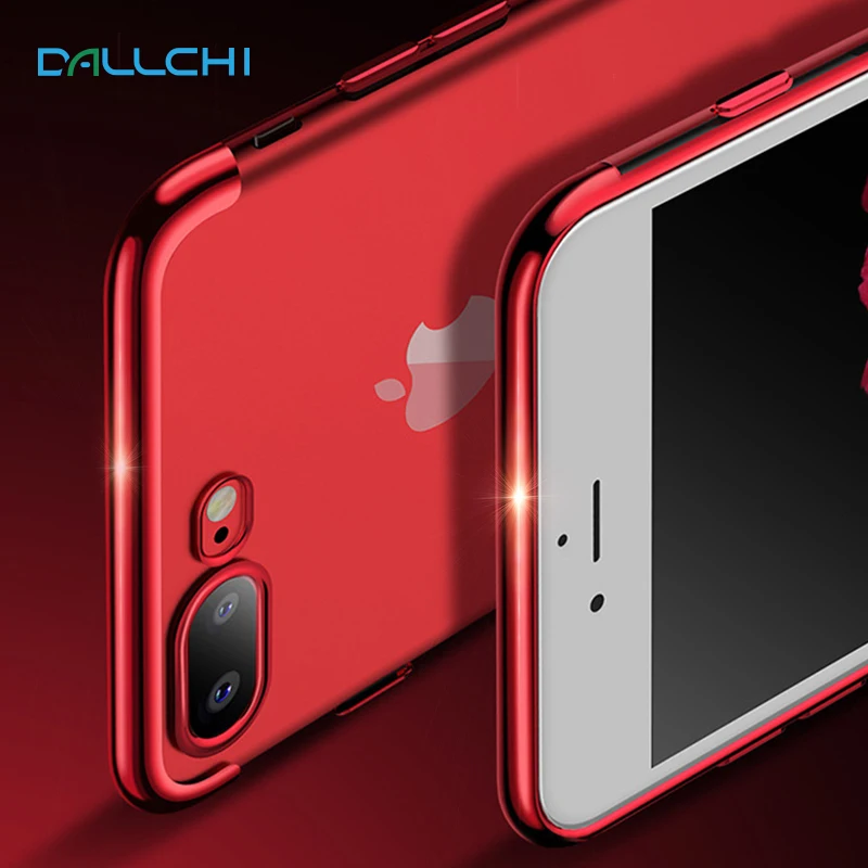 Ультра тонкий прозрачный силиконовый роскошный чехол для iPhone X Чехол 6 6S 8 7 Plus