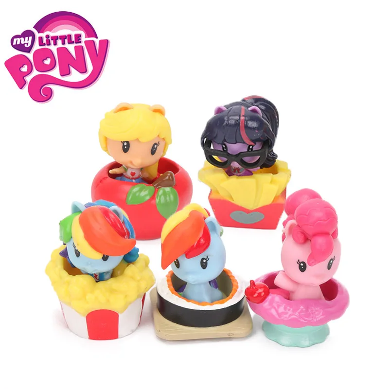 5 шт. игрушки My Little Pony Cutie Mark Crew Mini Dolls Friendship is Magic Rainbow Dash Twilight Sparkle рисунок