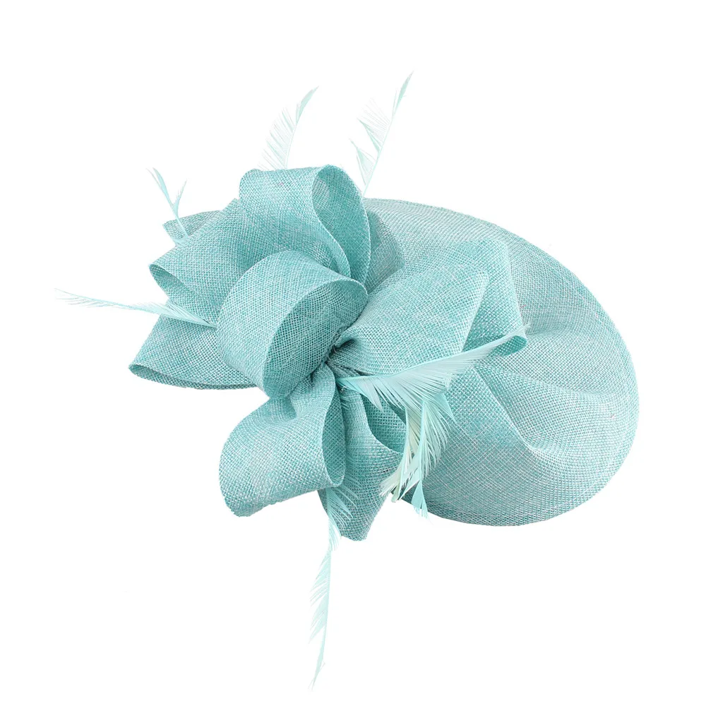 Sea blue женские свадебные Вуалетка для волос шляпа с фантазии перо на голову группа для вечерние партии race головные уборы Новое поступление SYF66