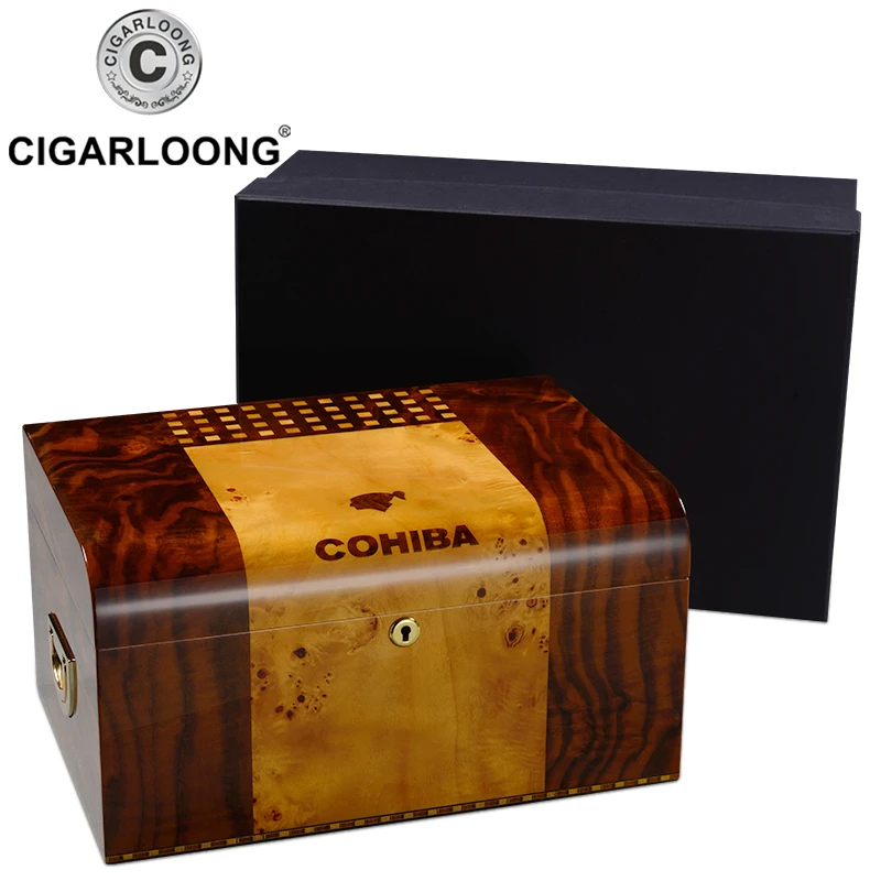 COHIBA портсигар большой емкости двухэтажный увлажнитель для сигар с увлажнителем и гигрометром для сигар HH-9002 (art.: 7a63b09e2) - 7a63b09e2